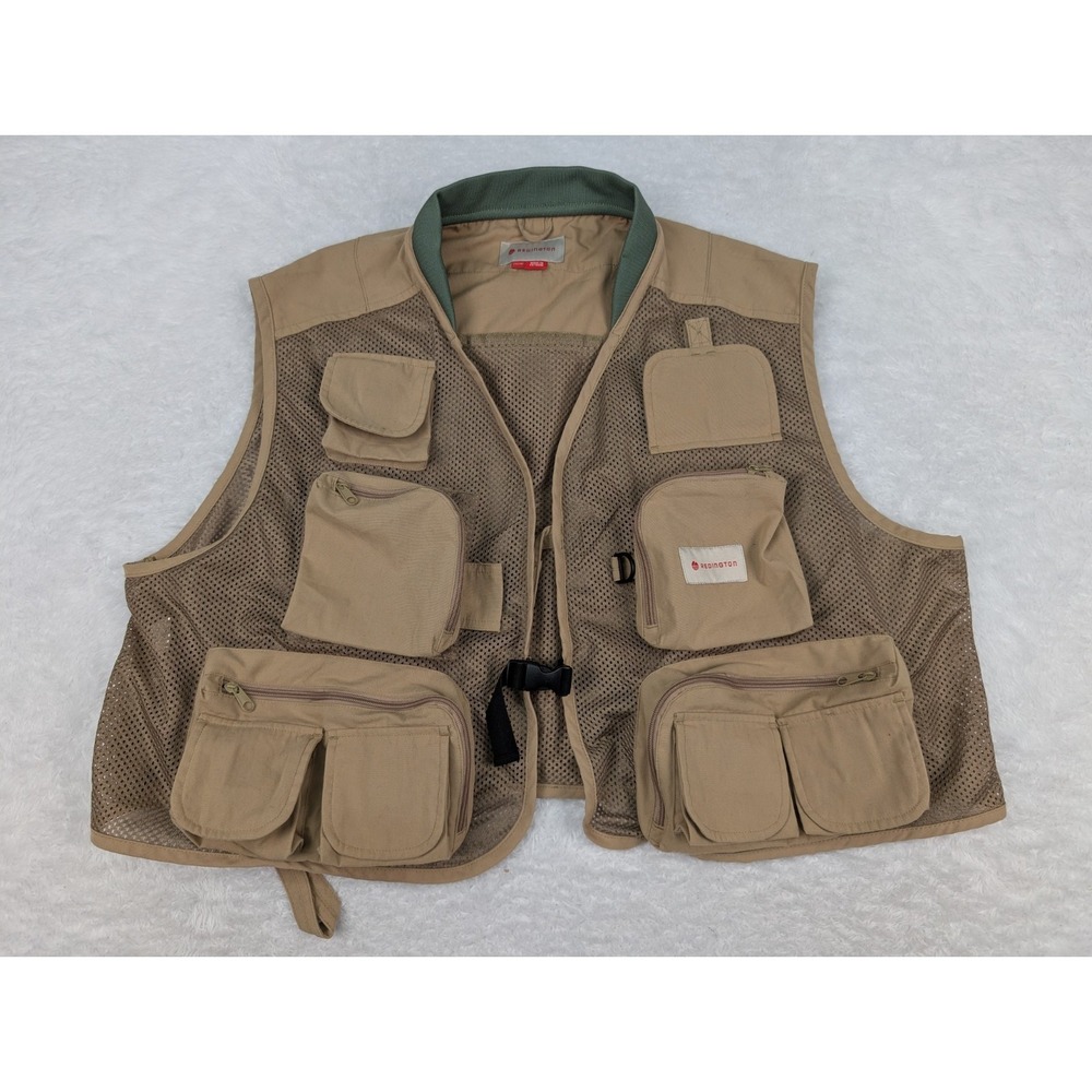 Redington Fly Fishing Vest Men's 2XL / 3XL Clark Fork Mesh Outdoor Safari Khaki